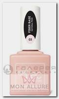 Основа базовая гель-лаковая №3 / E.MiLac Fiber Base Gel Natural Pink 15 мл