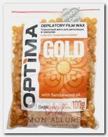 Воск пленочный в гранулах, с маслом сандалового дерева / OPTIMA GOLD 100 г